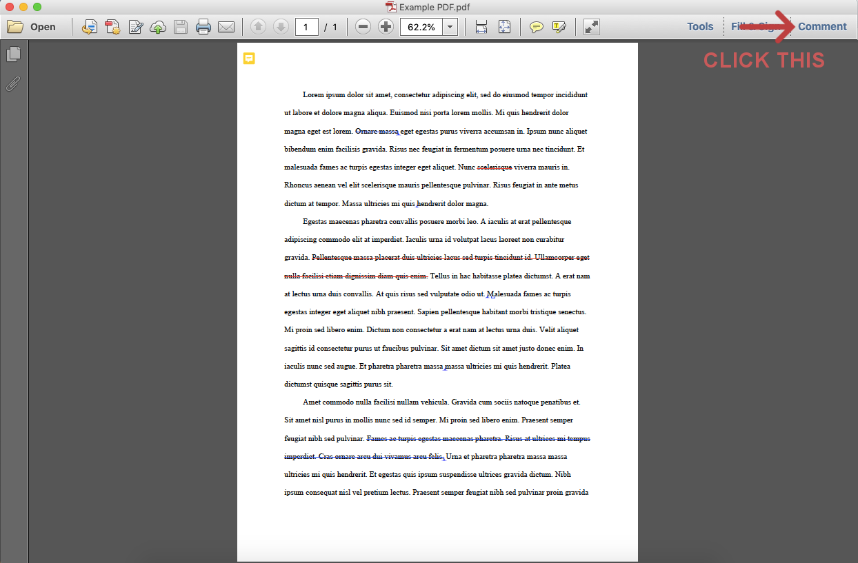 Opening PDF comments on Mac