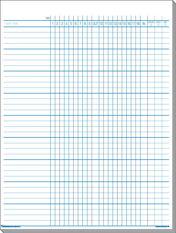 golf scoring card game