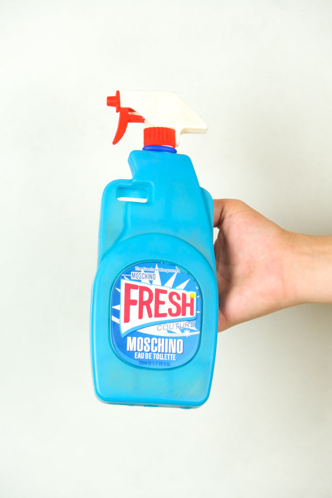 moschino phone case spray bottle