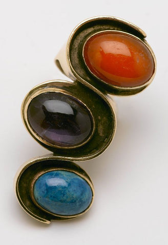 Art Smith Carnelian, Amethyst, Chrysocola