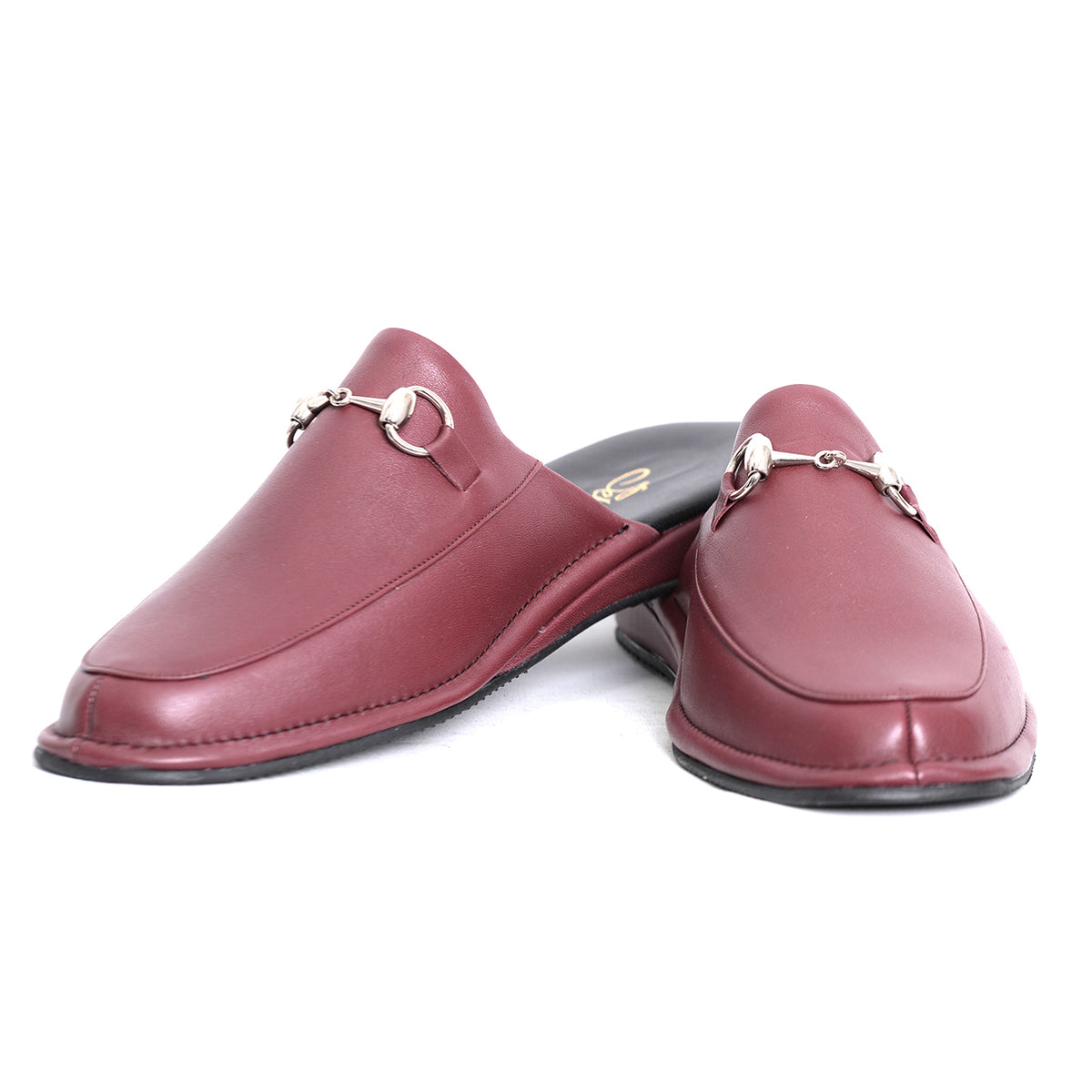 Prince Vino leather slippers with leather sole – Princetown Slippers