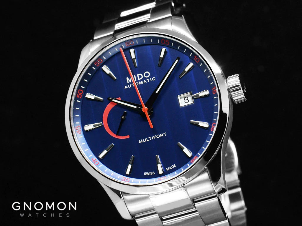 Mido Watches History: Mido Multifort Power Reserve Blue