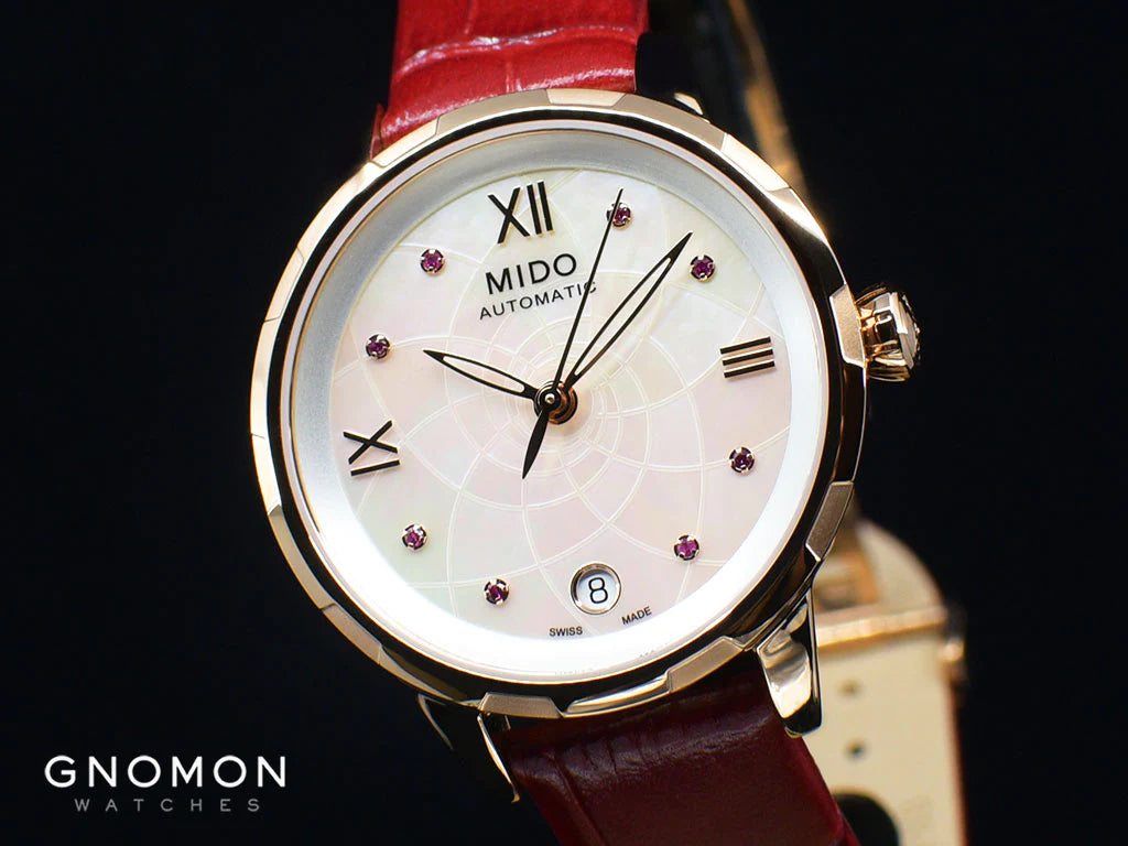 Mido Watches History: Rose Gold Red Ladies