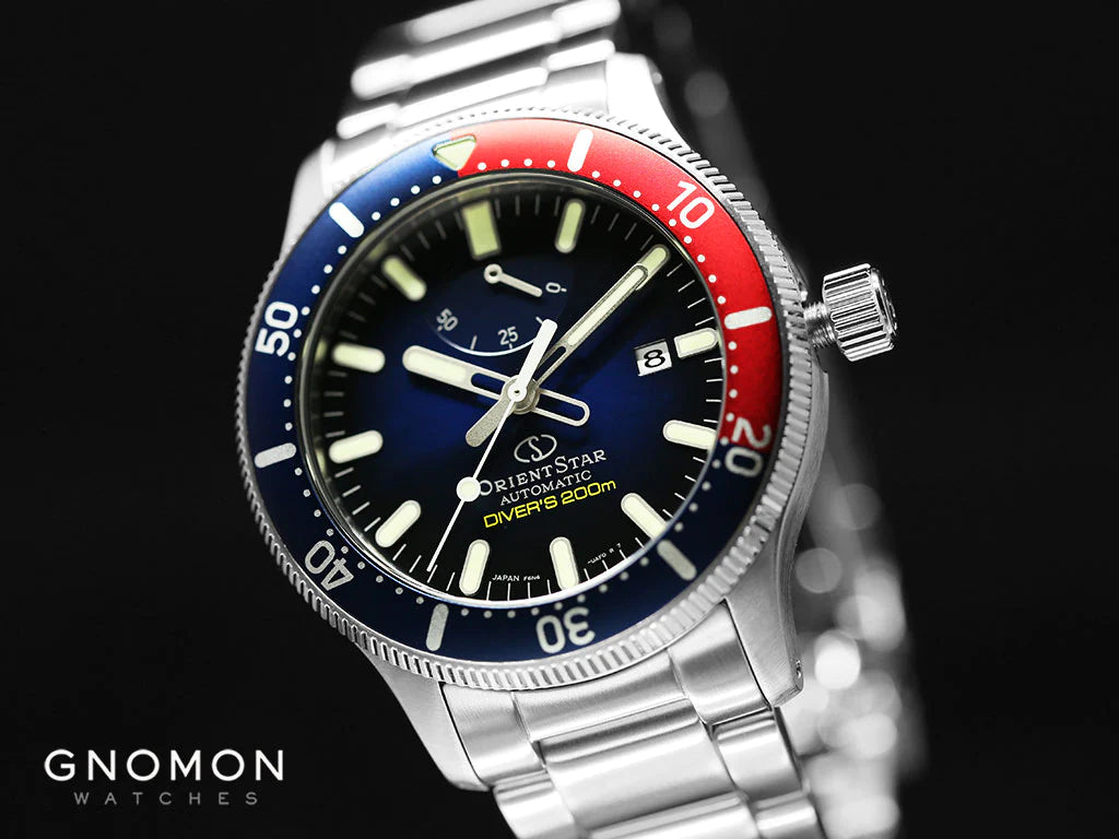 Dive Watches Under $1000: Orient Star Diver Blue/Red Pwr Rsv