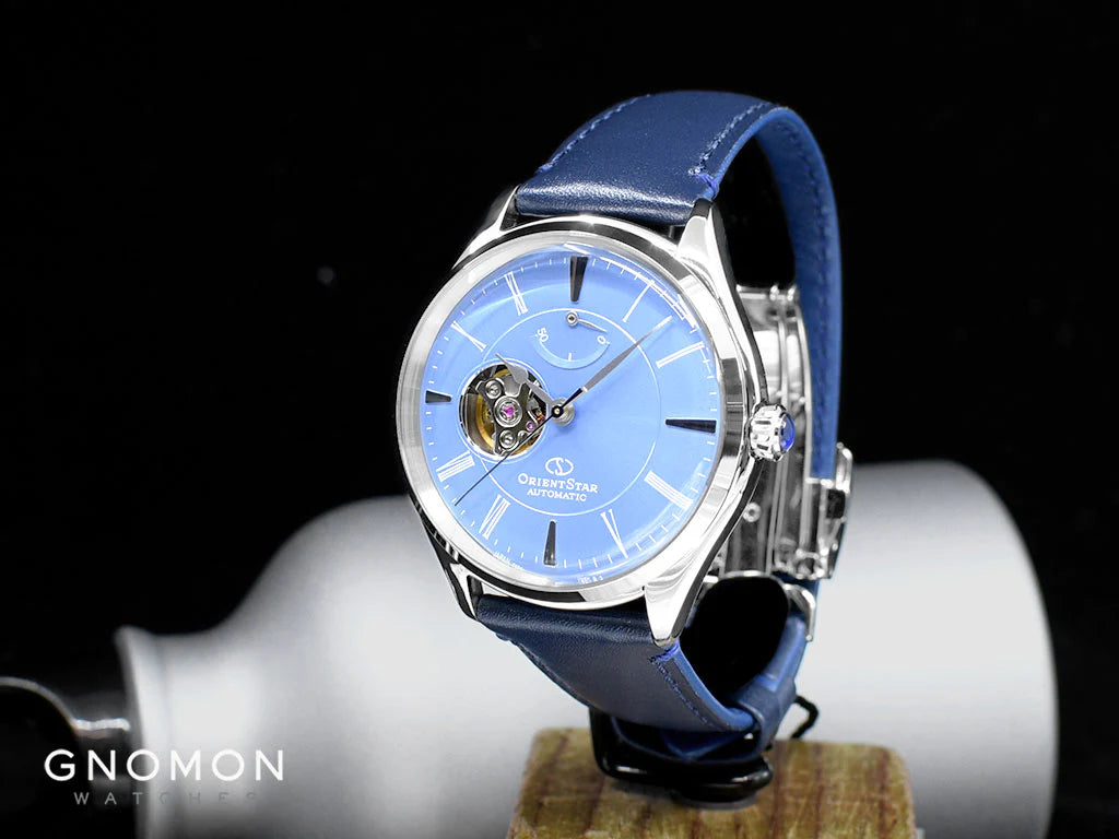 Best Open Heart Watch: Orient Star Mechanical Classic Sky Blue Ref. RE-AT0203L