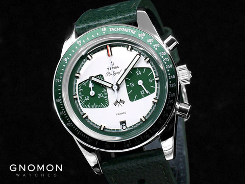 Yema Rallygraf Meca-Quartz Chronograph Green – Leather