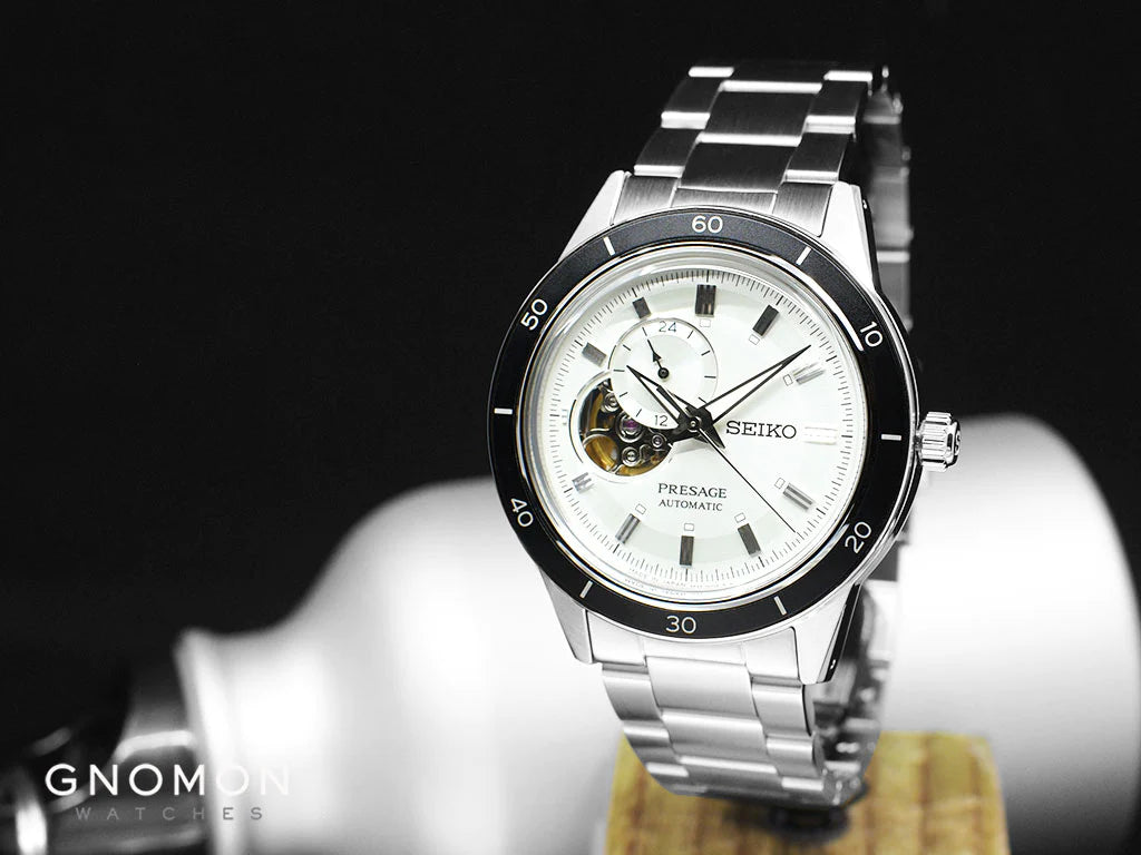 5 Stylish Seiko Chronograph Watches: Seiko Presage “Style60’s” Series Open-Heart White Ref. SARY189