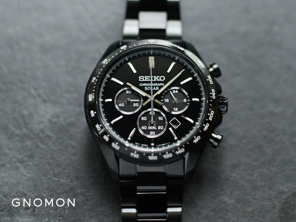 Seiko Selection Solar Chronograph Blackout PVD Ref. SBPY169