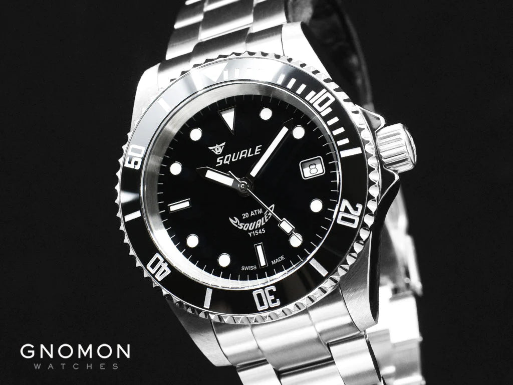 Dive Watches Under $1000: Squale 20 ATMOS Black Ceramic