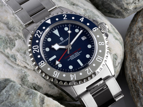 Ocean 3 GMT Blue/Grey Ceramic