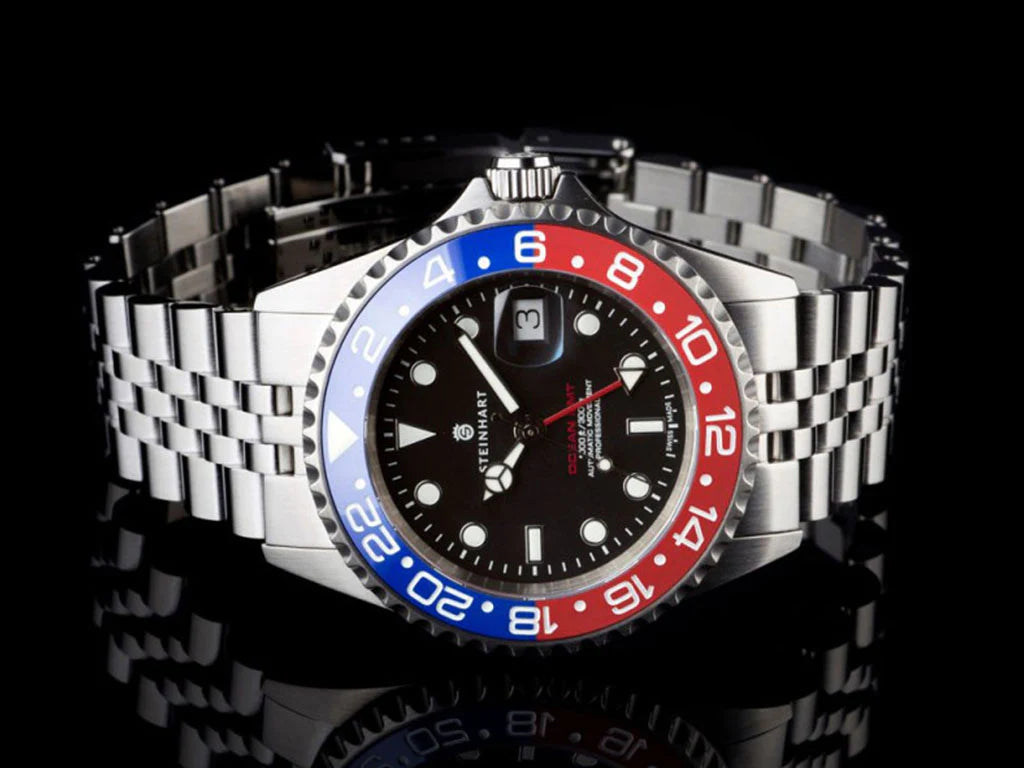 Best Steinhart Dive Watches: Ocean One GMT Blue/Red Ceramic 2