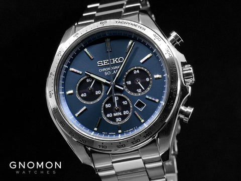 Seiko Selection Chronographe Solaire Bleu Réf. SBPY163