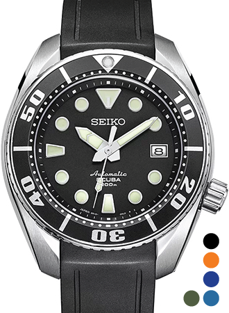 Seiko Shogun Series (CB04) - Curved End Rubber Strap – Gnomon Watches