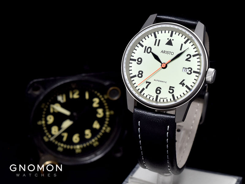Flieger 41 Titanium Luminous 5h70ti Sapphire Gnomon Watches