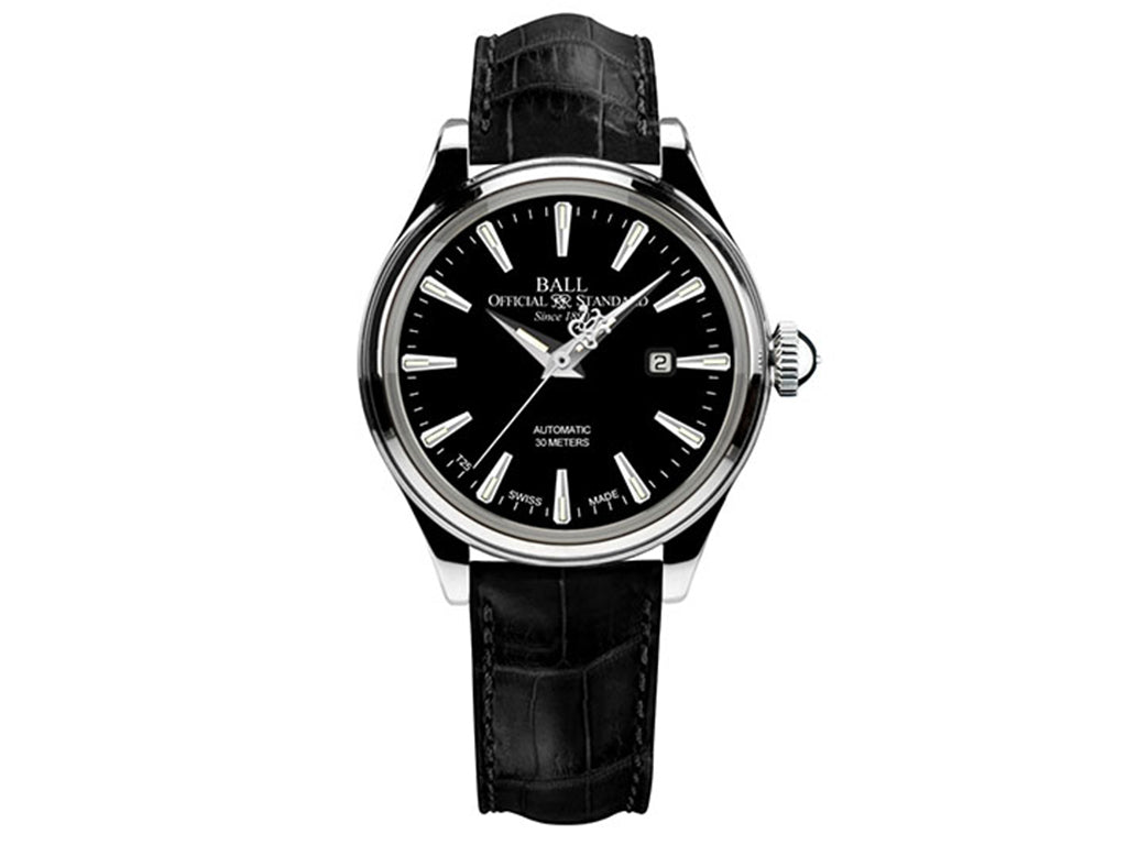 Ball Watch Co. Trainmaster Eternity Black Ladies - Leather - Ref. NL2080D-LJ-BK