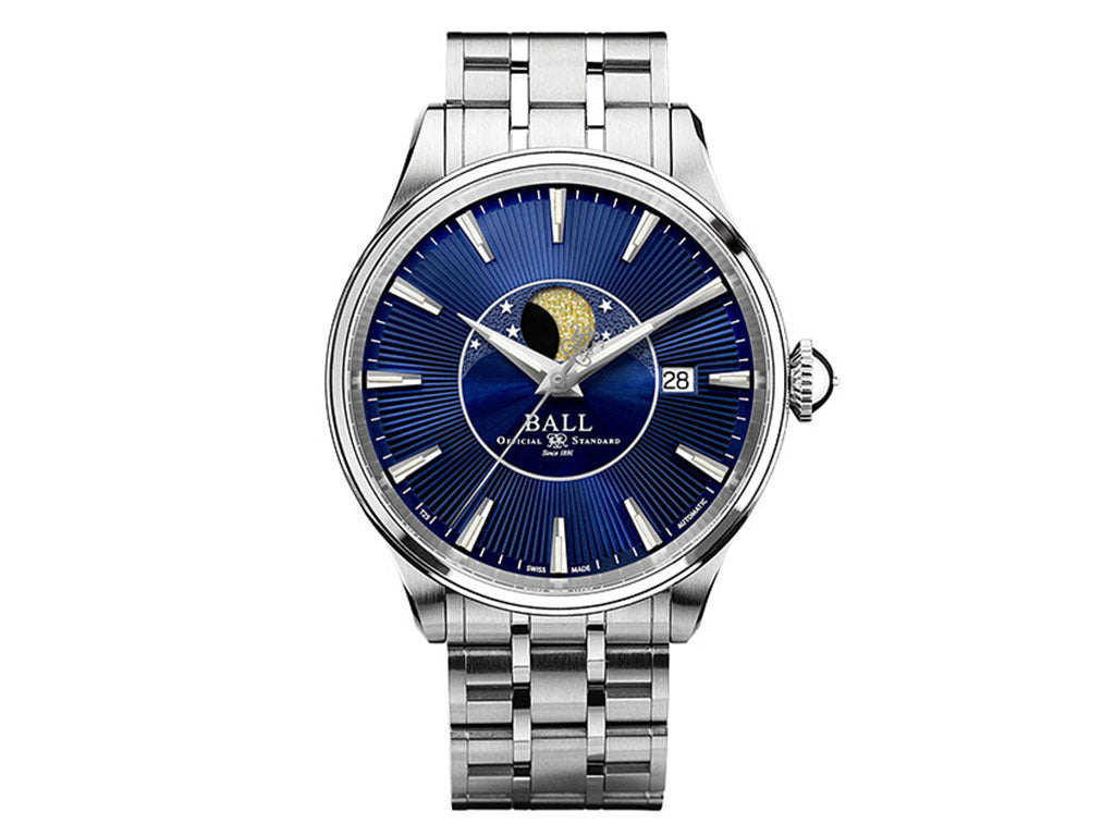 Ball Watch Co. Trainmaster Moon Phase Blue - Bracelet