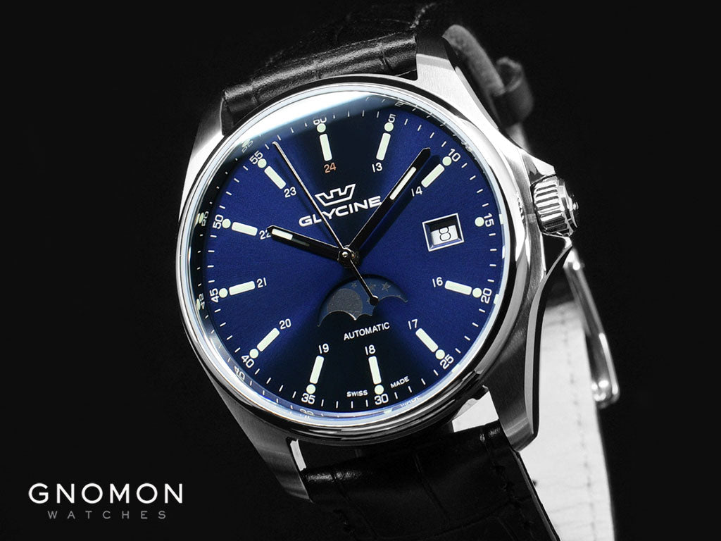 Glycine Combat Classic 40 "MoonPhase" Blue Ref. GL0113