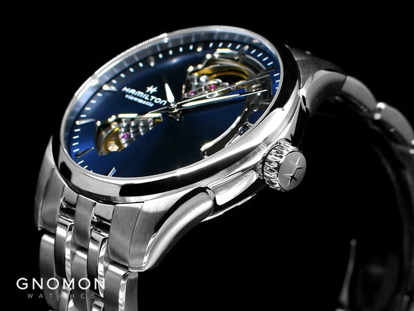 Hamilton Jazzmaster Open Heart Lady Auto Blue - Bracelet Ref