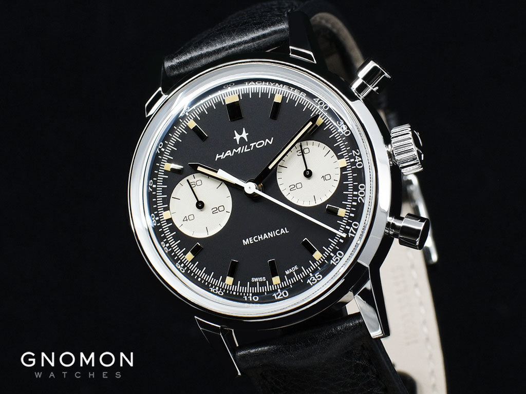 Hamilton American Classic Intra-Matic Chronograph H Black - Leather Ref. H38429730