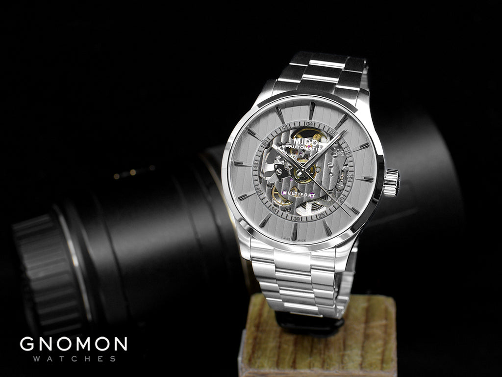 Mido Multifort Skeleton Vertigo Rhodium Ref. M038.436.11.031.00