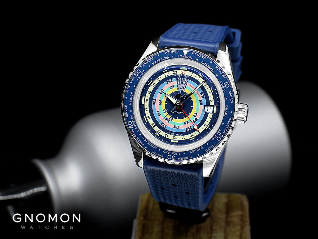 Mido Ocean Star Decompression Worldtimer GMT Blue - Special Edition Ref. M026.829.17.041.00