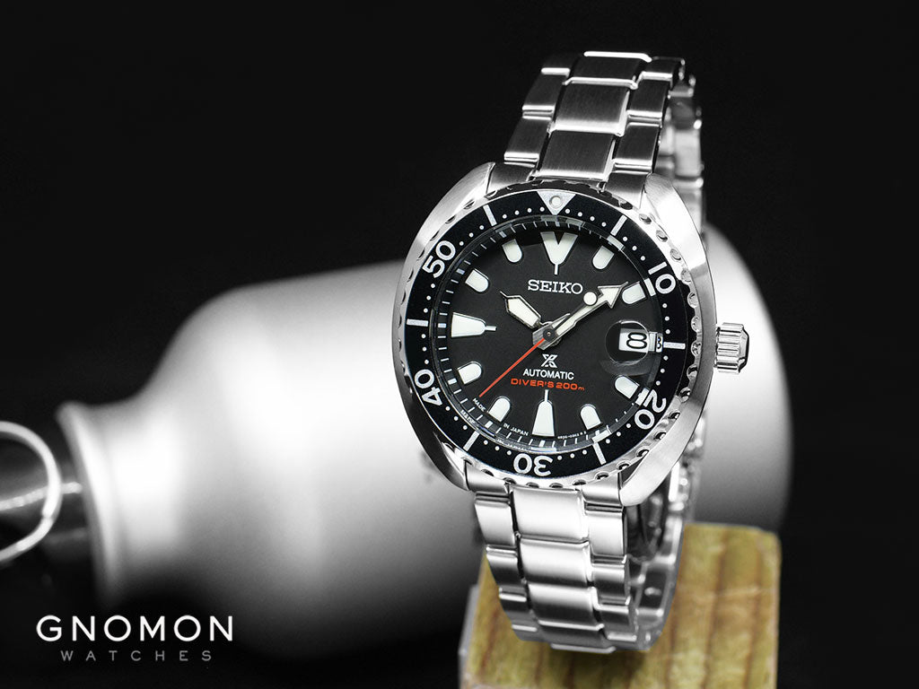 Prospex Turtle Mini 200M Automatic Black 2nd Gen - Bracelet Ref. SBDY0 –  Gnomon Watches