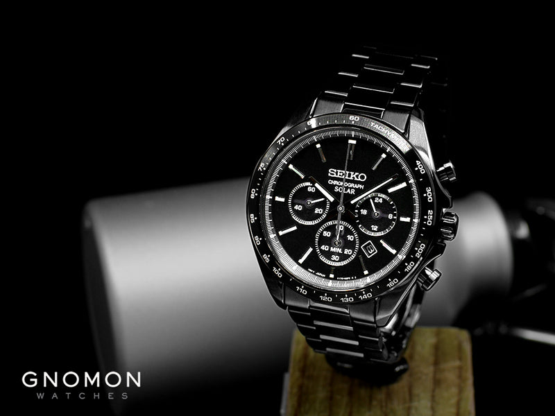 Selection Solar Chronograph Blackout PVD Ref. SBPY169 – Gnomon Watches