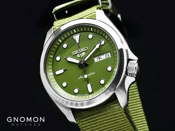 Seiko 5 Sports “Sports Style” Military Green 40 Ref. SBSA055 – Gnomon  Watches