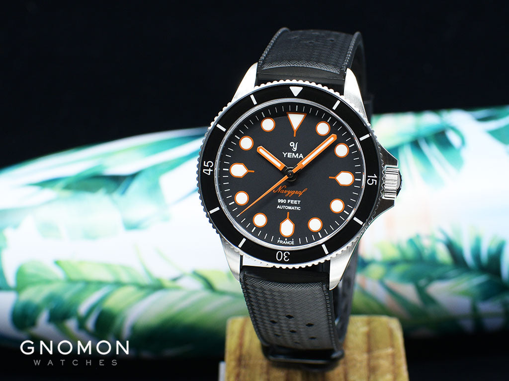 Beste Uhren aus den 80ern: Yema Navygraf Maxi Dial – Gummi