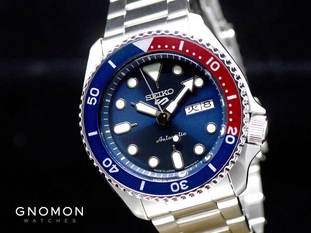 Seiko 5 Sports “Sports Style” Blue/Red Ref. SBSA003 – Gnomon Watches