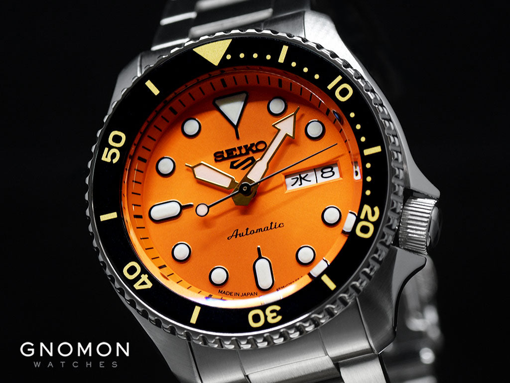 seiko 5 sports automatic orange