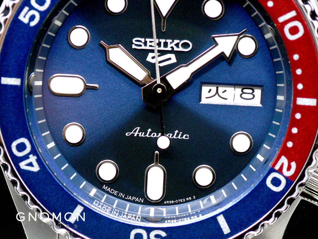 Seiko 5 Sports “Sports Style” Blue/Red Ref. SBSA003 – Gnomon Watches