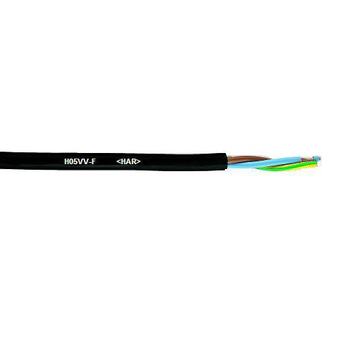 Cien años puñetazo medio 12 AWG 4 Cores H05VV-F Bare Copper Light-Duty PVC 500V Flexible Cable
