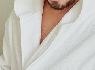 Hooded Terry Robes - Shawl Collar