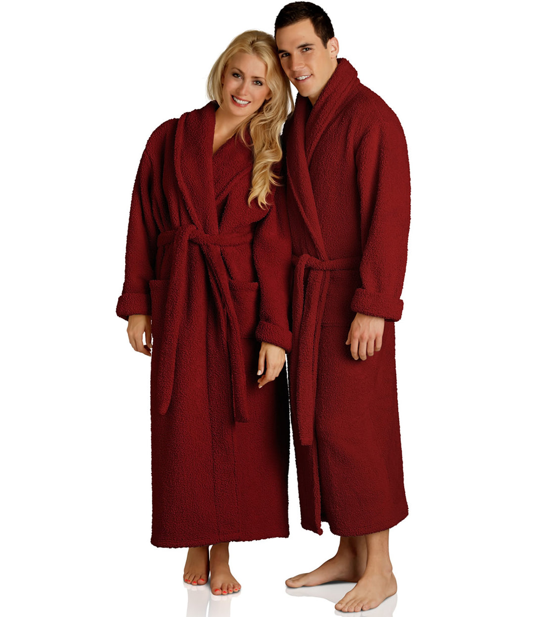Mens Red Fleece Robe