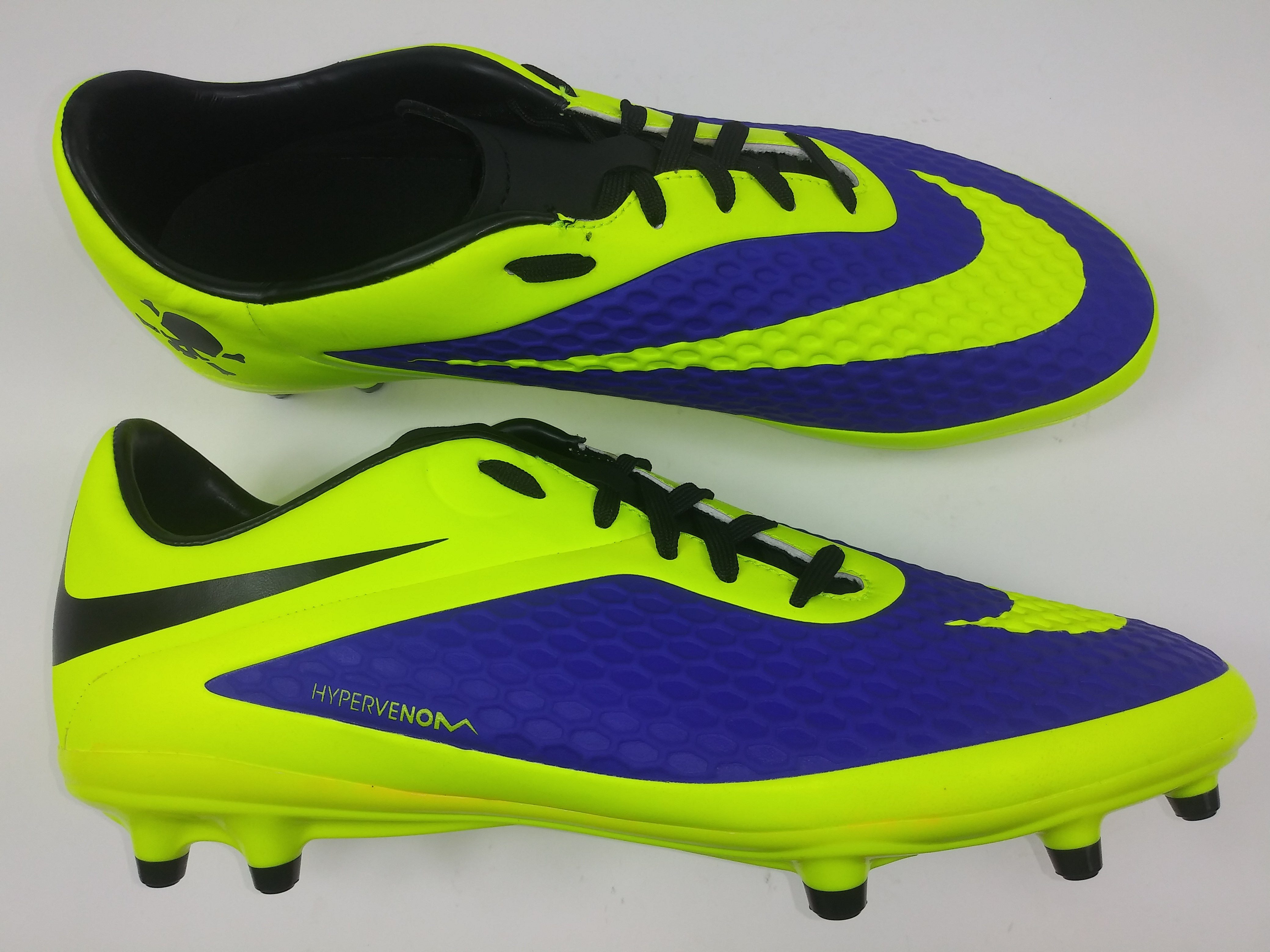 Nike Hypervenom Phantom FG Blue Black Neon Size 9 Only