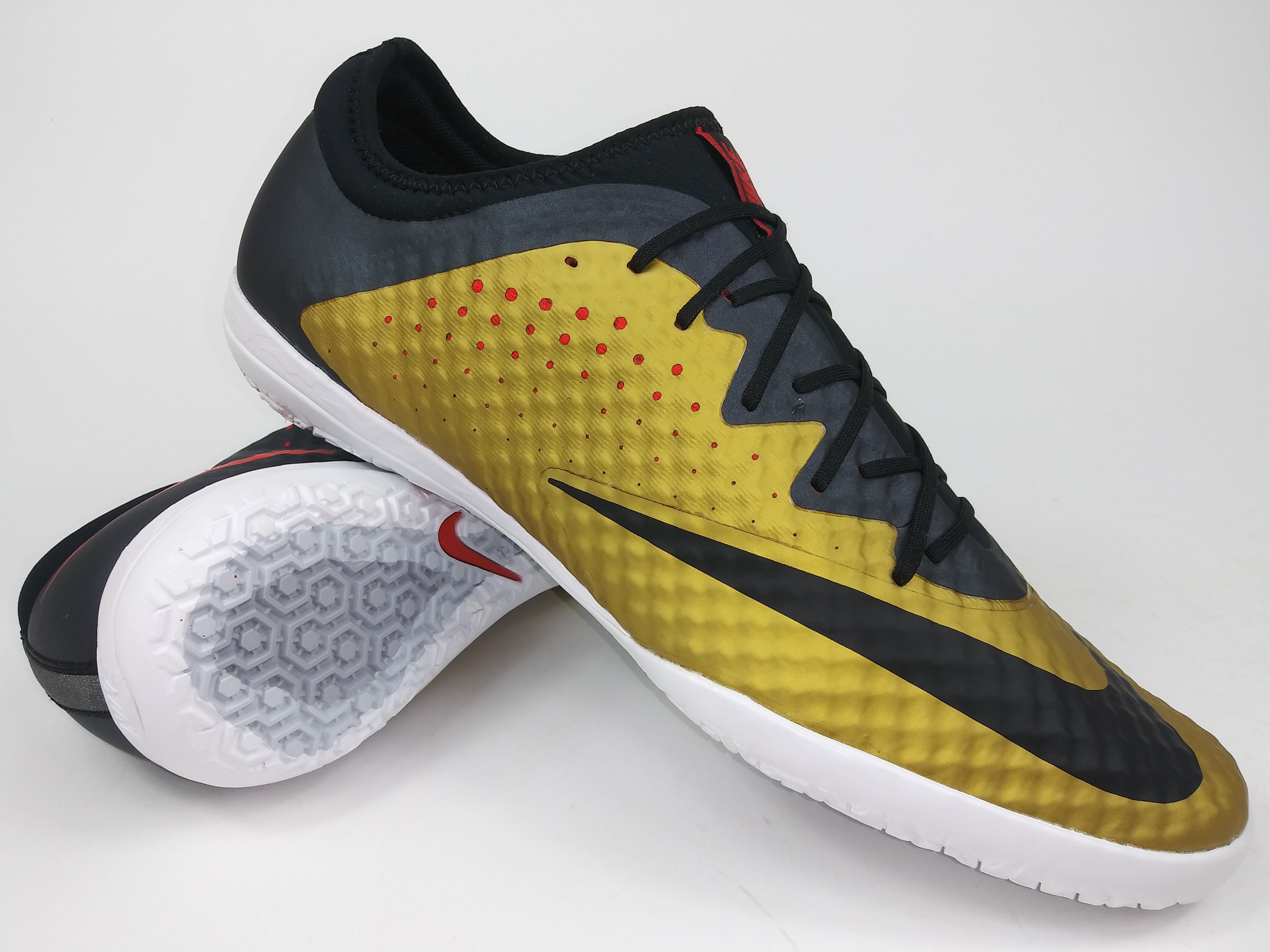 Nike Mercurialx Finale IC Indoor Shoes Gold Black – Villegas Footwear
