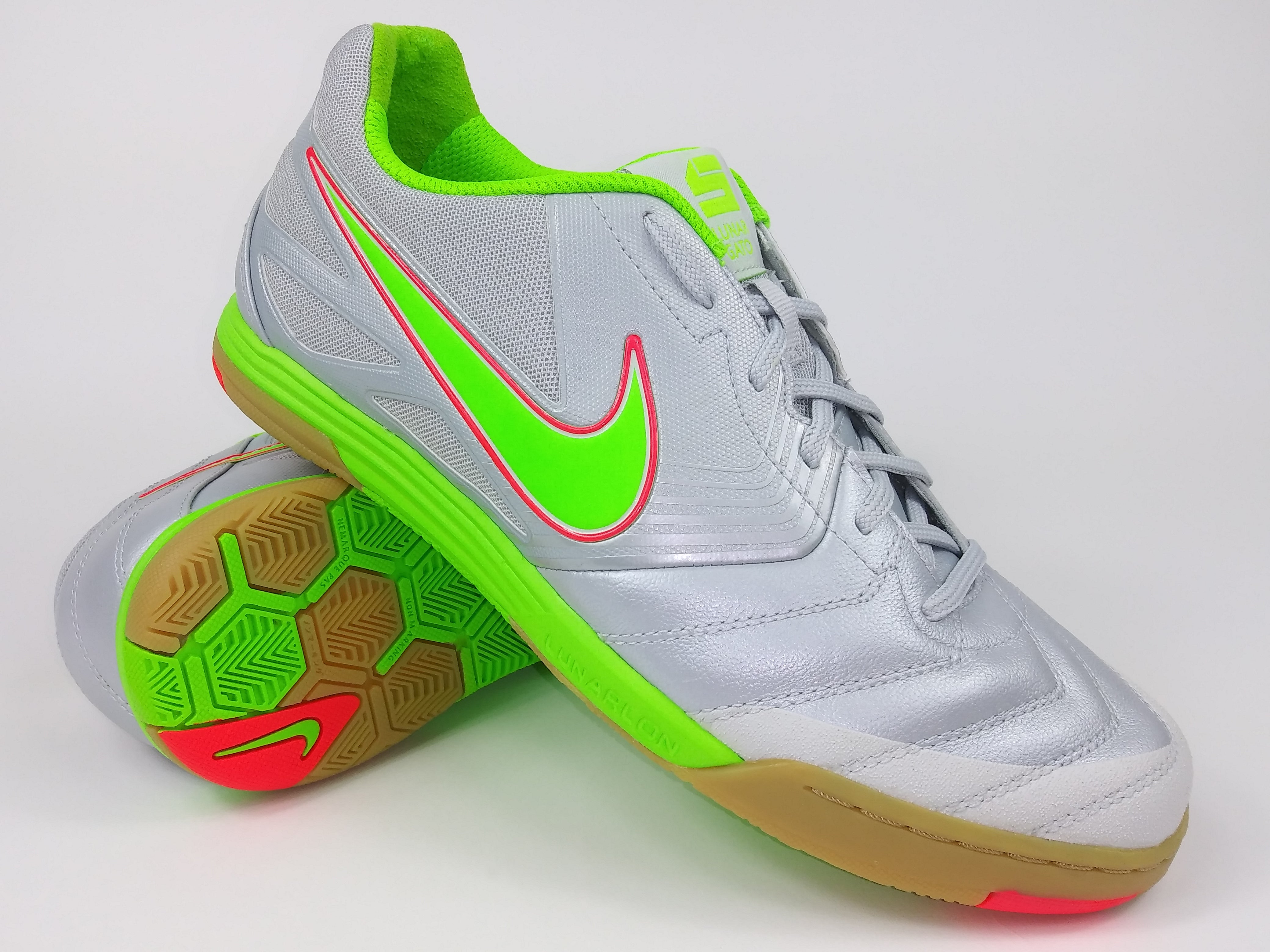 Nike Nike5 Lunar Gato Indoor Shoes Silver Green – Villegas Footwear