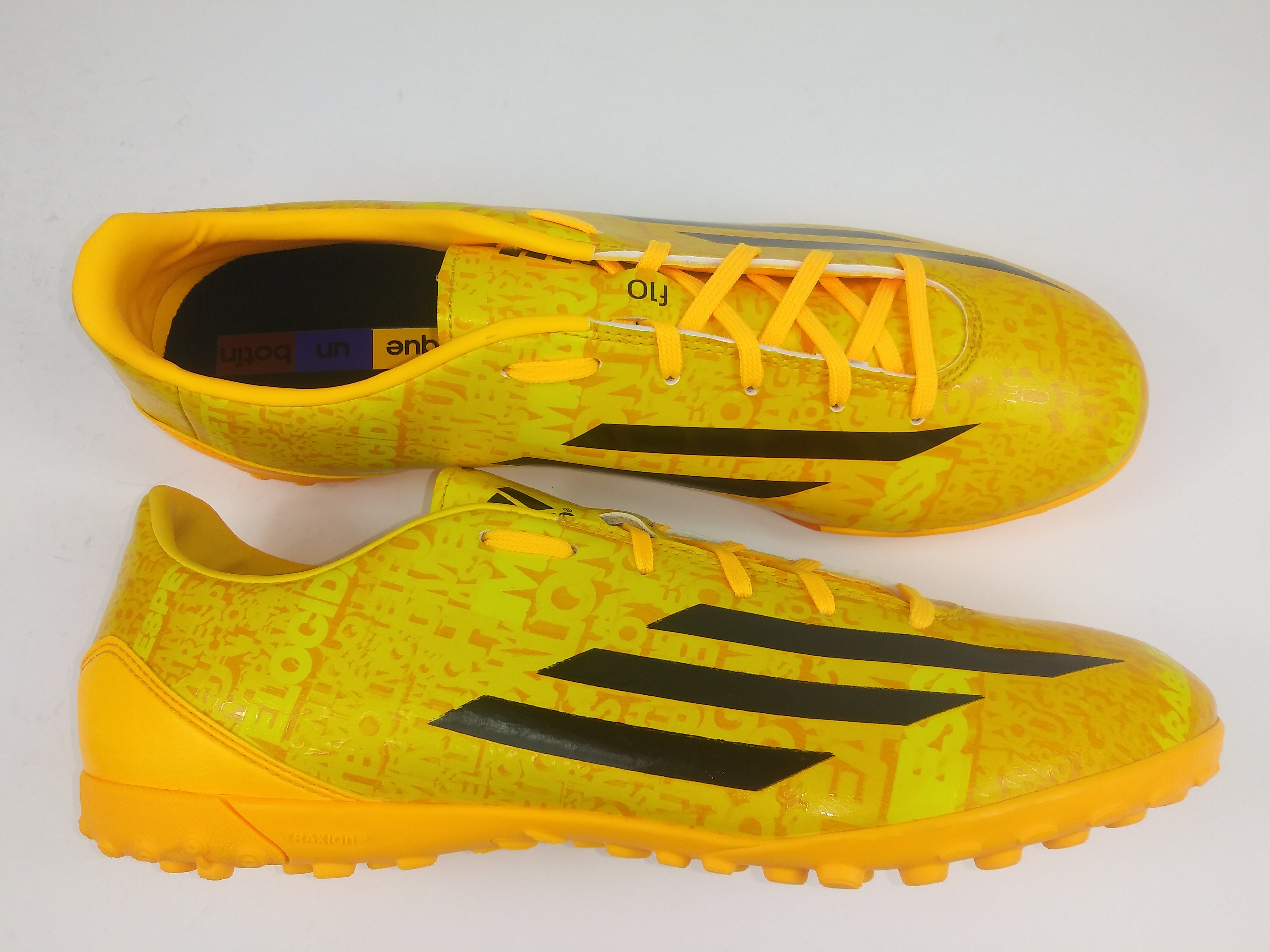 yellow turf shoes