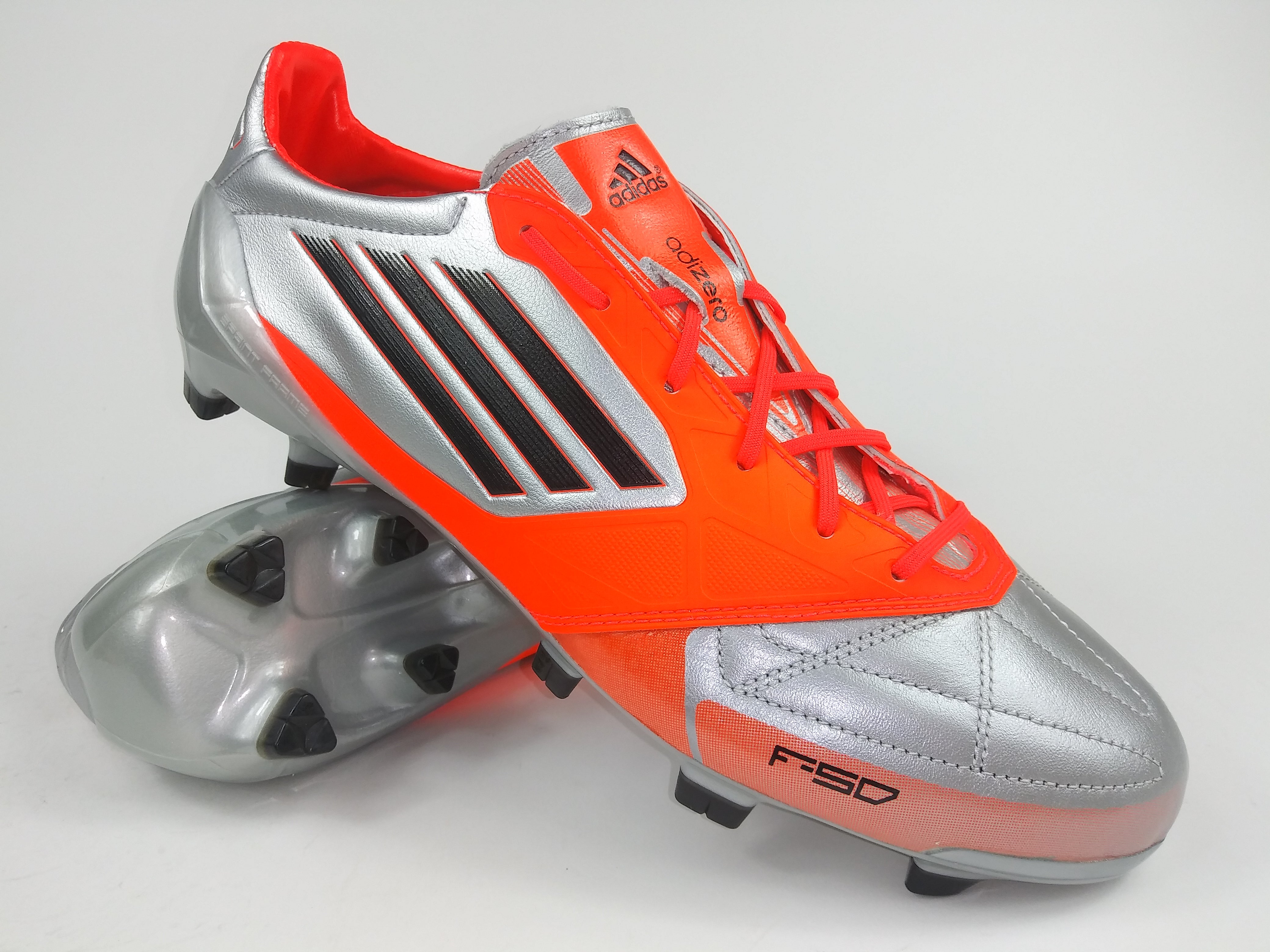 Adidas F50 Adizero Trx Fg Leather Silver Orange Villegas Footwear