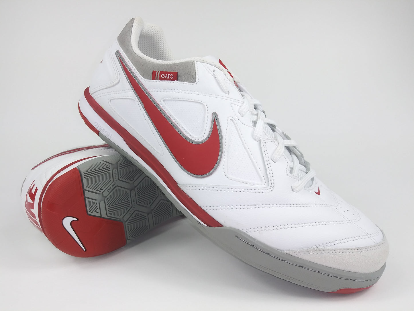Nike5 Gato LTR Indoor Shoes White Red – Footwear