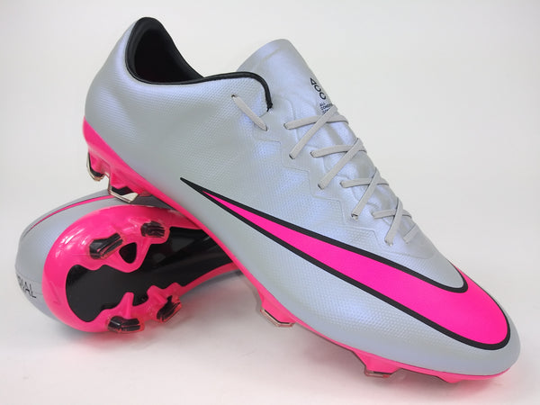 nike mercurial gray and pink