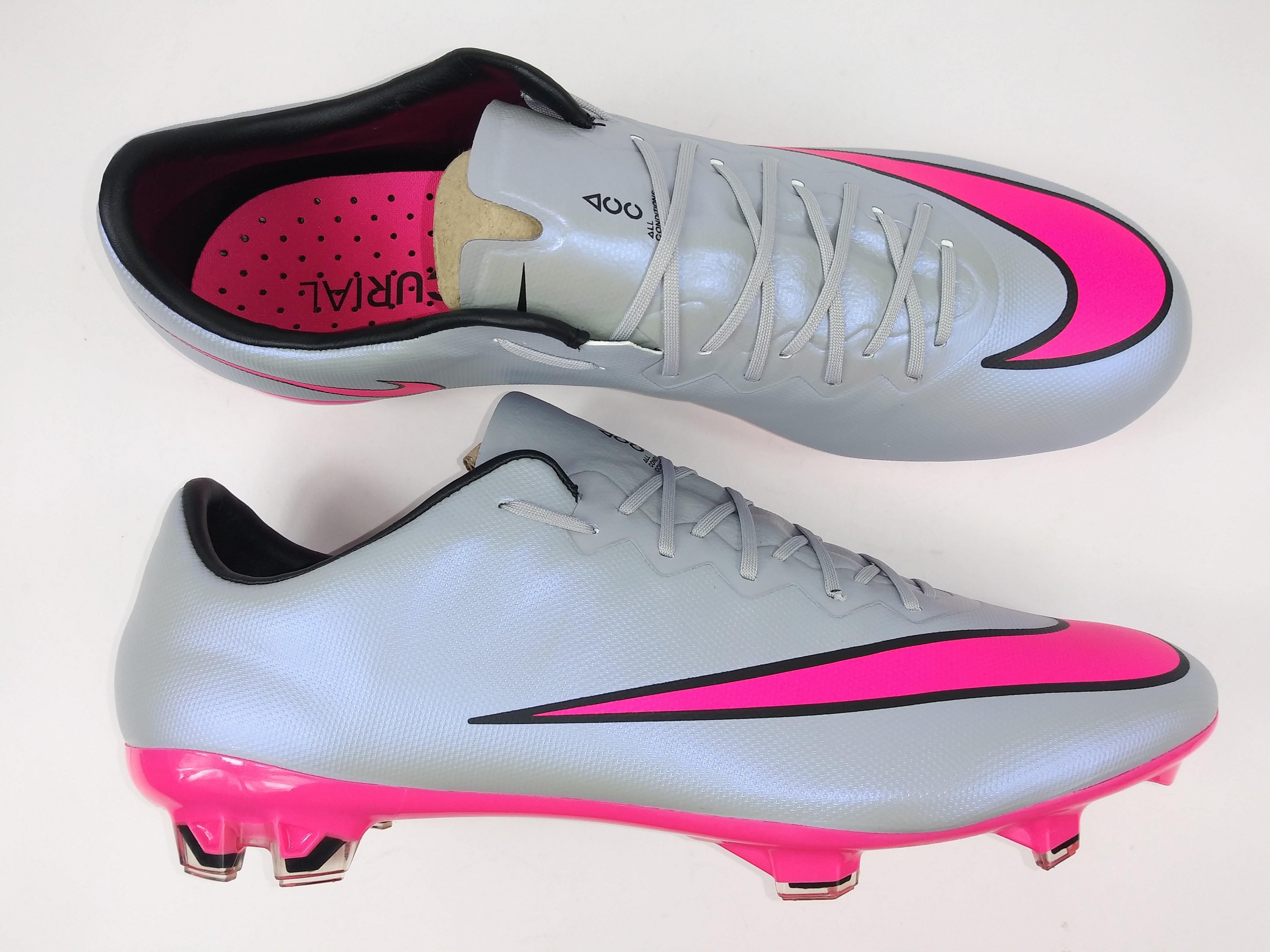 nike mercurial vapor x grey pink