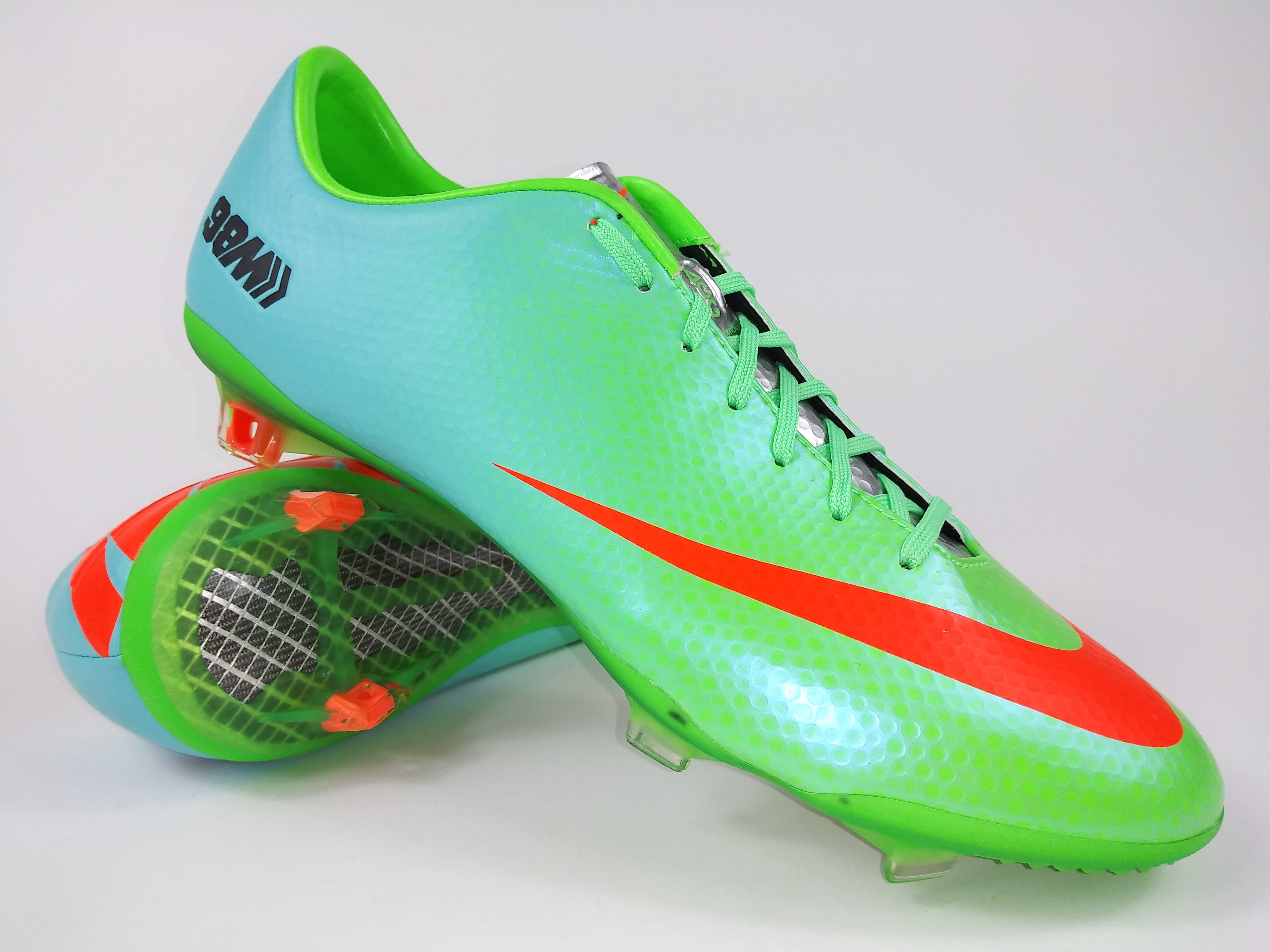 nike mercurial green and orange