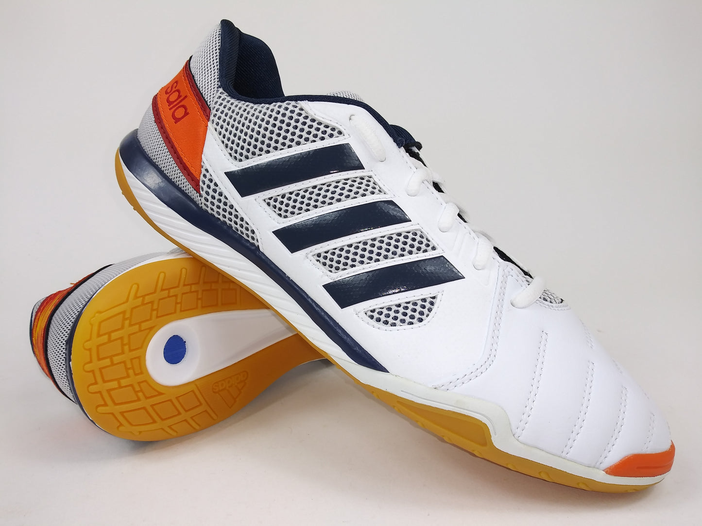 Tom Audreath Picotear enchufe Adidas freefootball TopSala Indoor Shoes White Navy – Villegas Footwear