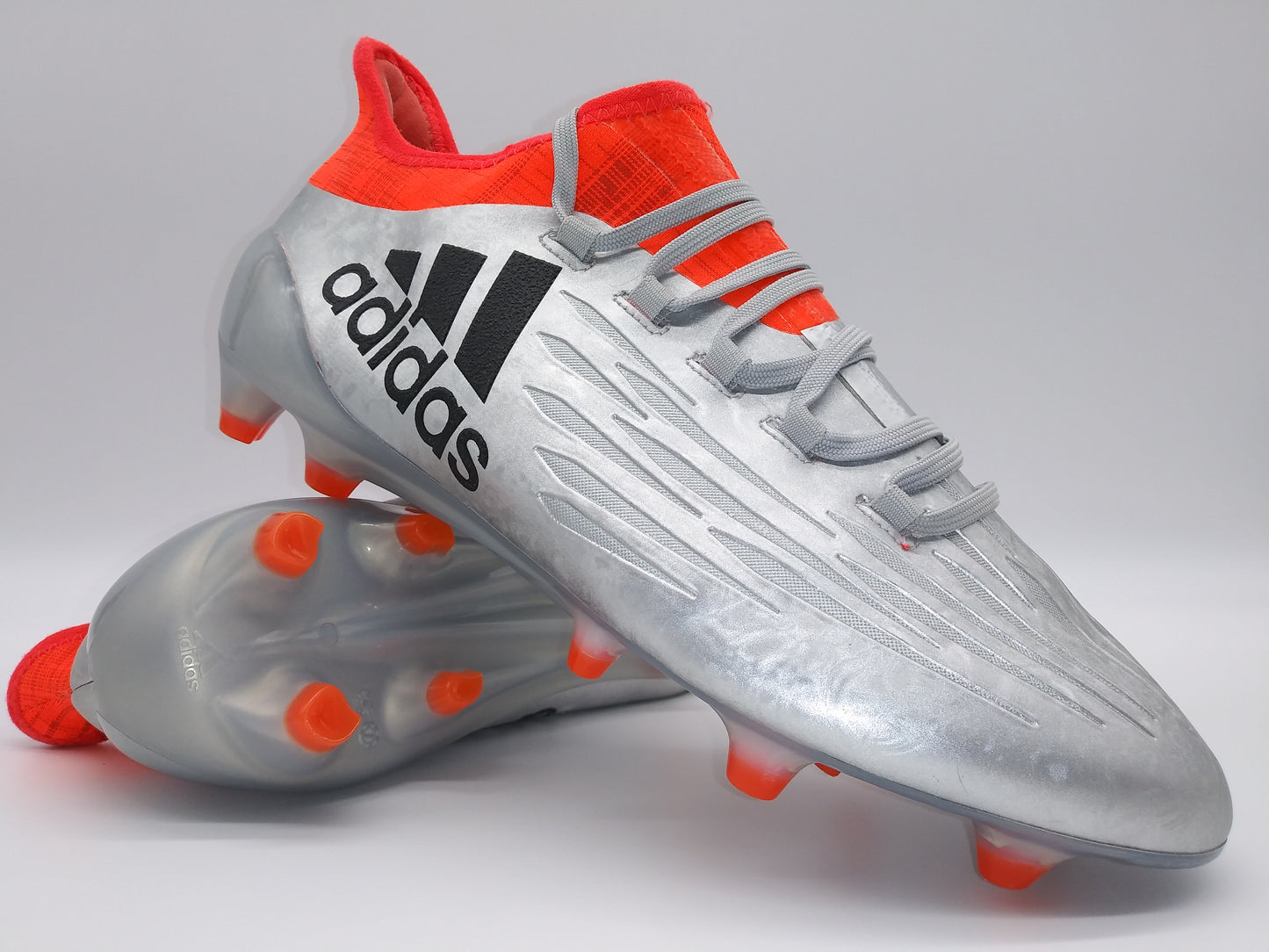 mechanisme Ondergeschikt Kerkbank Adidas X 16.1 FG Cleats Silver and Orange Soccer Cleats – Villegas Footwear