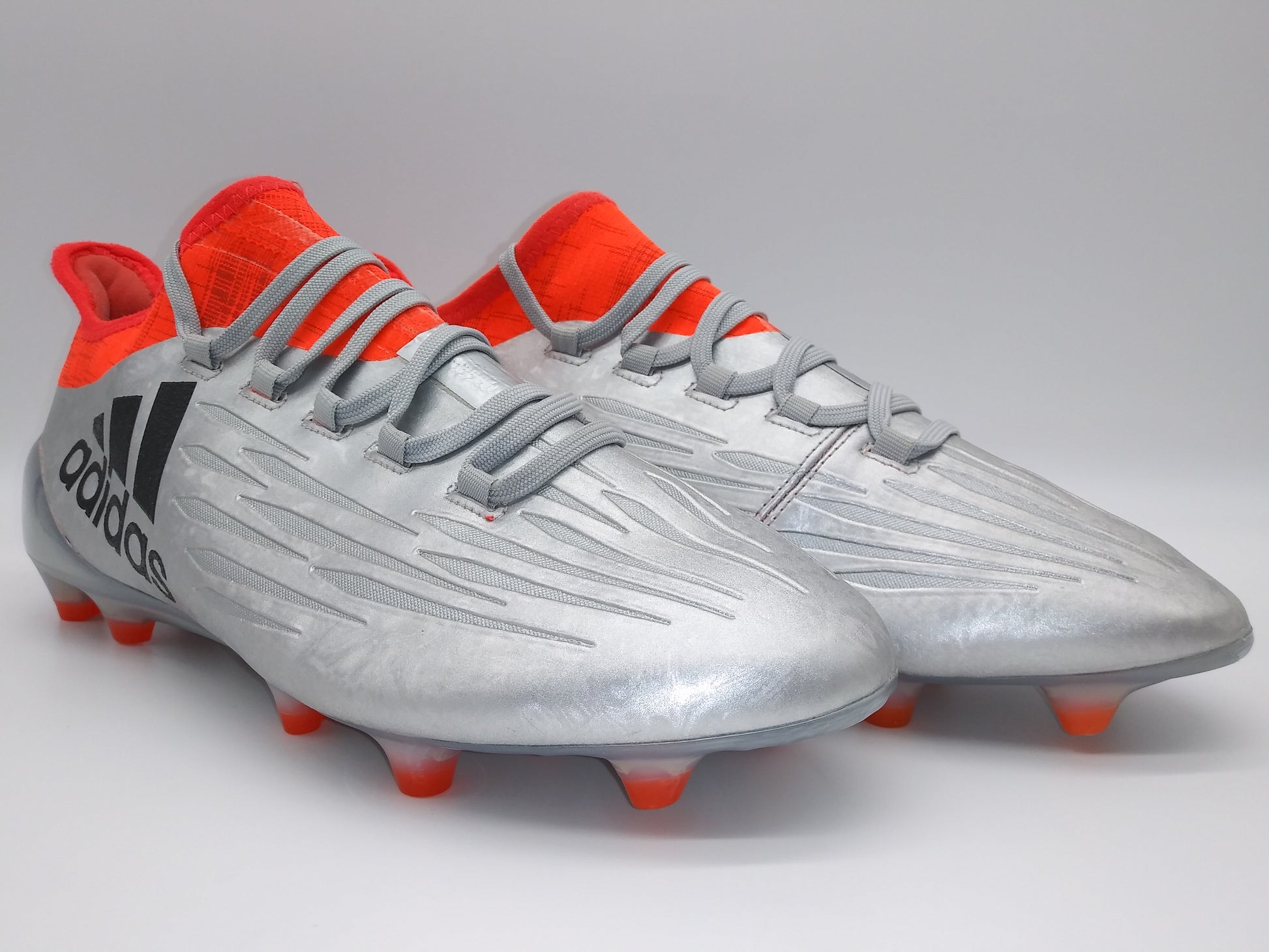 X 16.1 Cleats Silver and Orange Soccer – Villegas