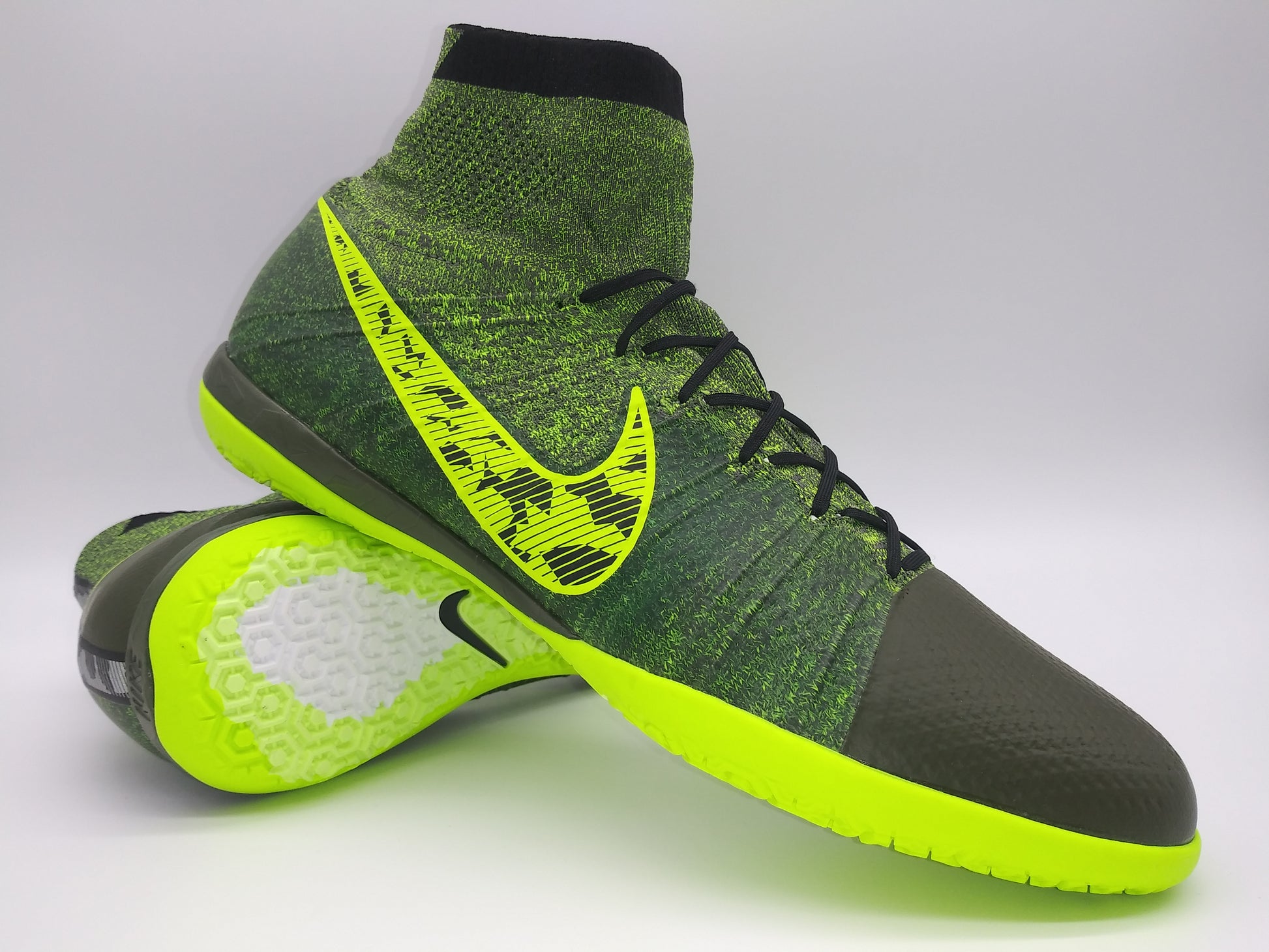 interferencia Prueba de Derbeville pecho Nike Elastico Superfly IC Black Green – Villegas Footwear