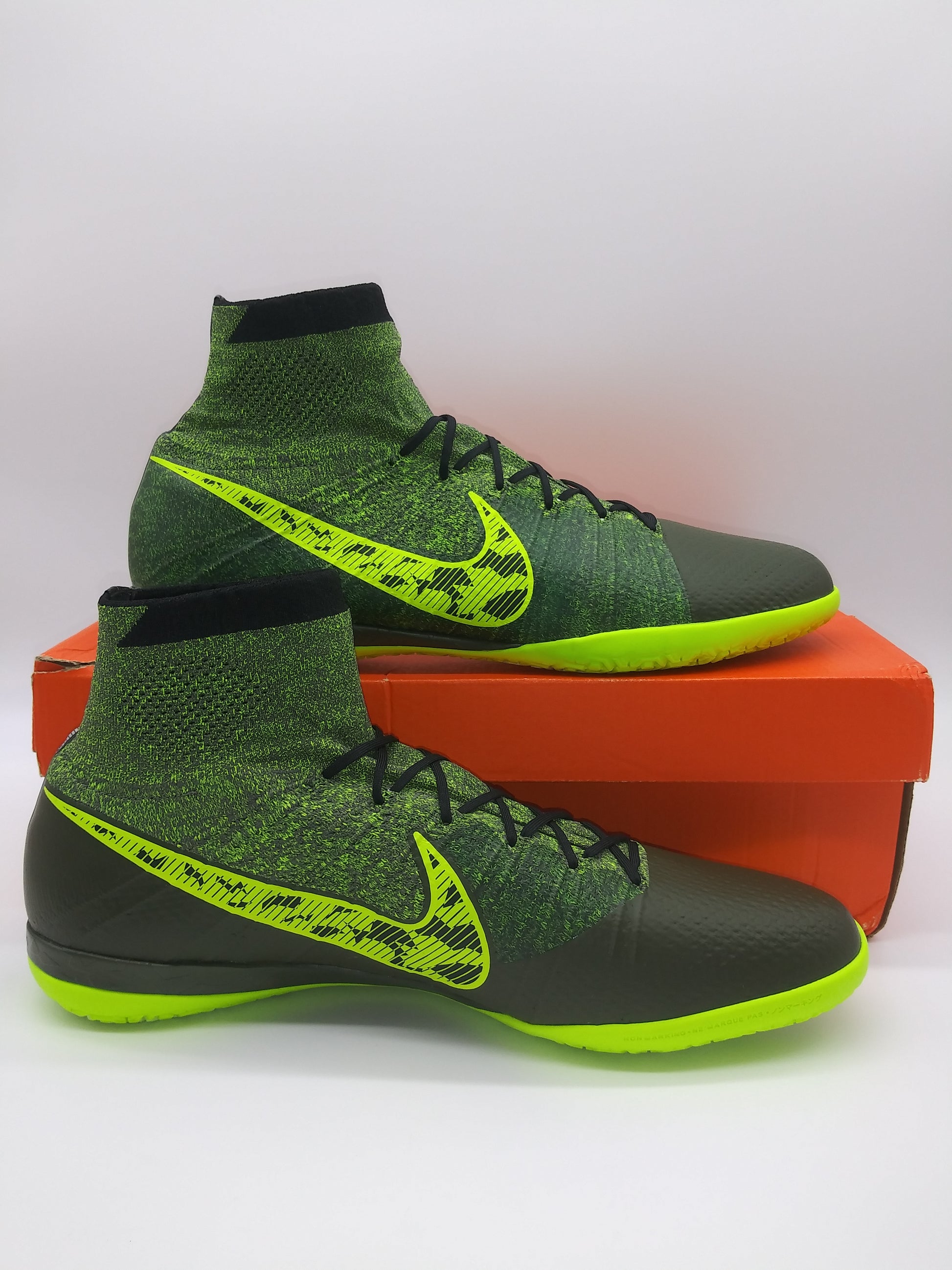 interferencia Prueba de Derbeville pecho Nike Elastico Superfly IC Black Green – Villegas Footwear