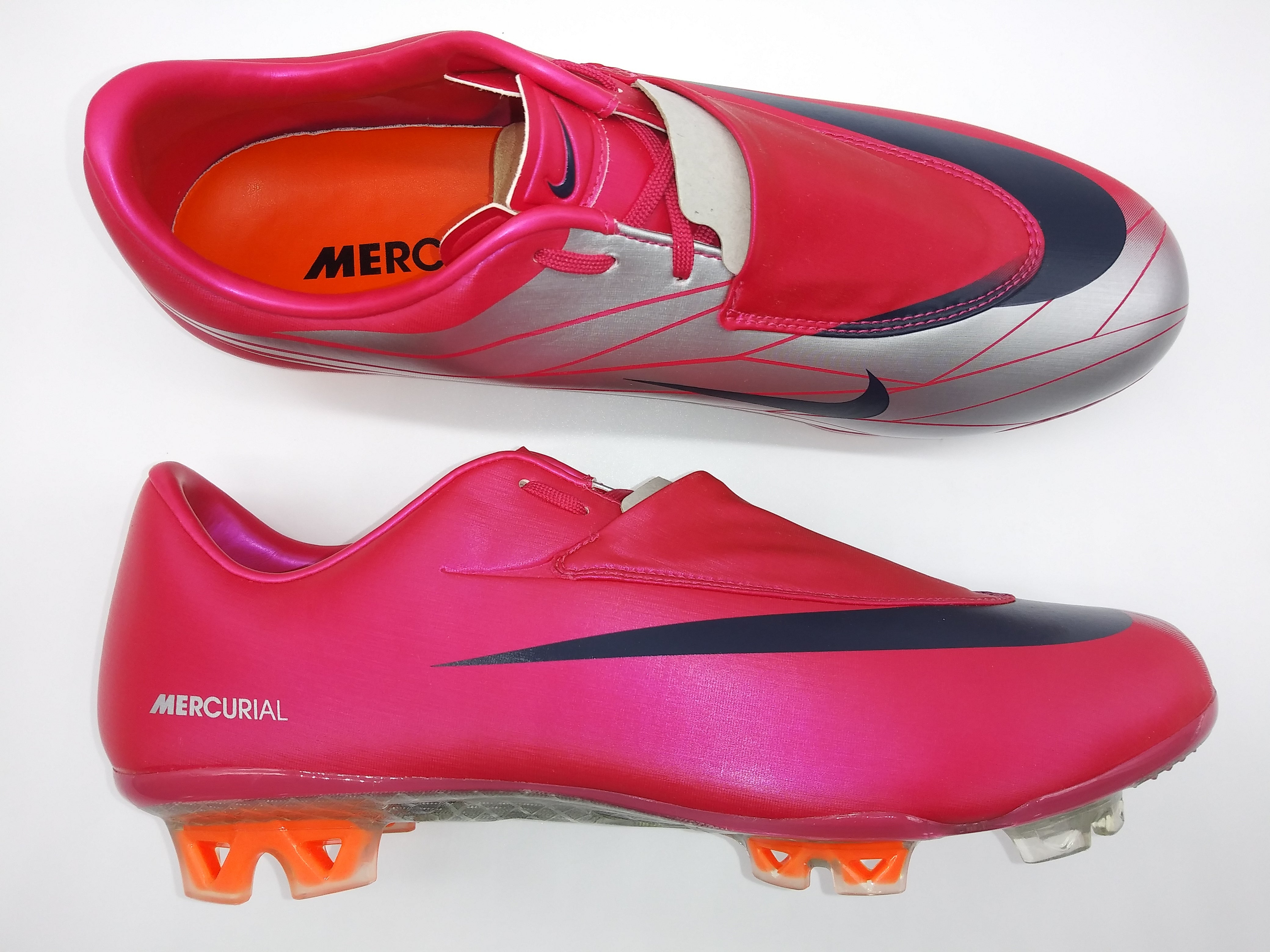 nike mercurial silver and pink